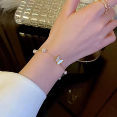 β¨ Pearl Butterfly Bracelet β Elegant & Premium β¨