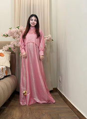 Moonlight Glitter Drop Shoulders Cap With Maxi 2Pcs Set