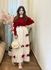 Trendy V-neck design β’ Unique bow detailing β’ Modest & elegant look β’ Comfortable fitting