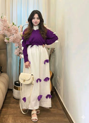Trendy V-neck design β’ Unique bow detailing β’ Modest & elegant look β’ Comfortable fitting