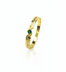 Stainless Steel Butterfly Openable Bracelet – Emerald Green